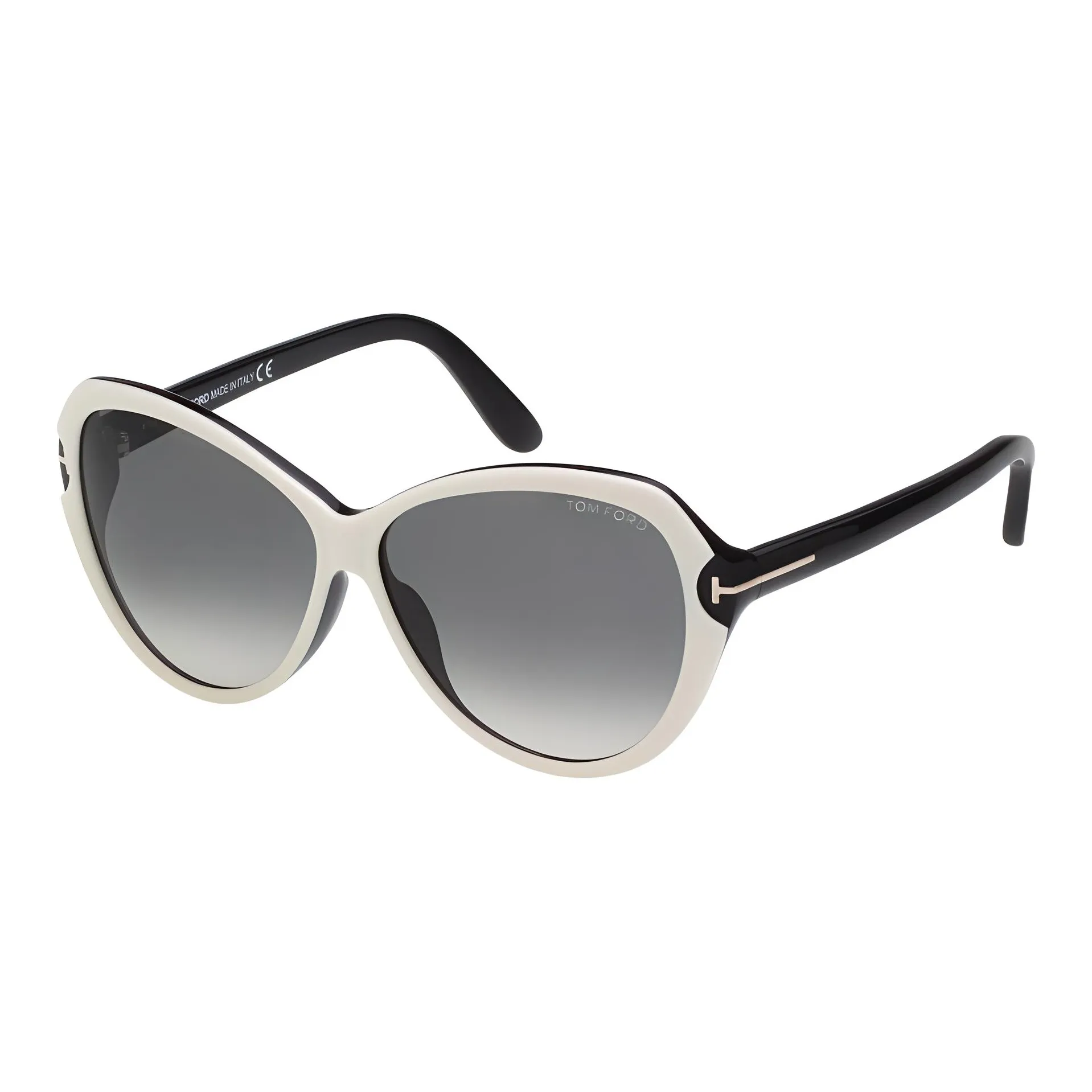 TOM FORD Acetate Alloy Round Sunglasses Unisex Black