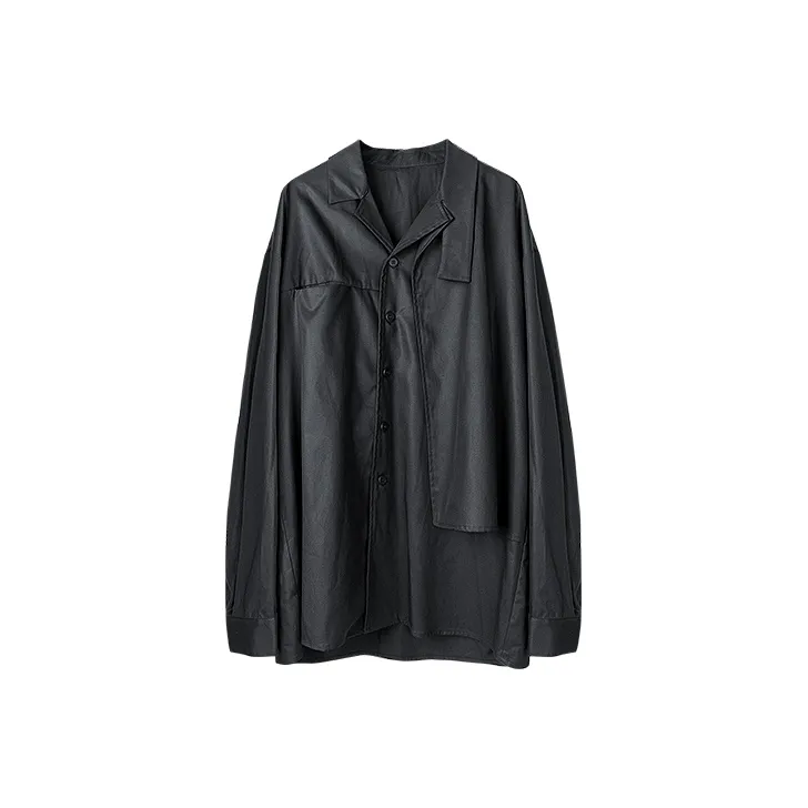 HUANXIANGZHE Черная унисекс рубашка