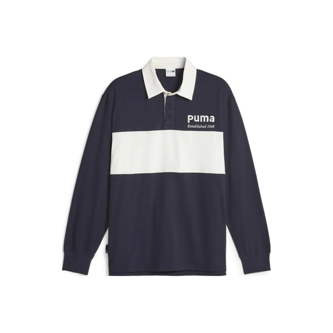 PUMA TEAM Rugby Polo Shirt Men's Navy Blue