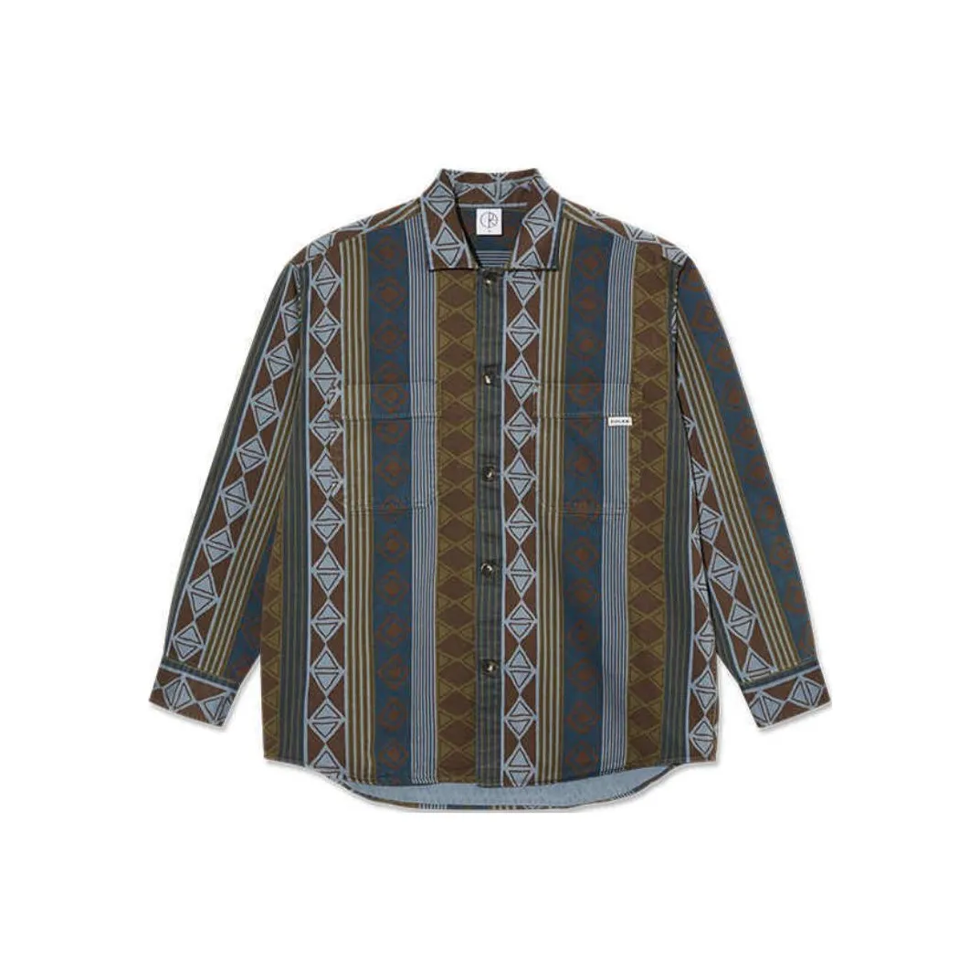 POLAR SKATE CO Shirt Men's Blue Green Mixed Color