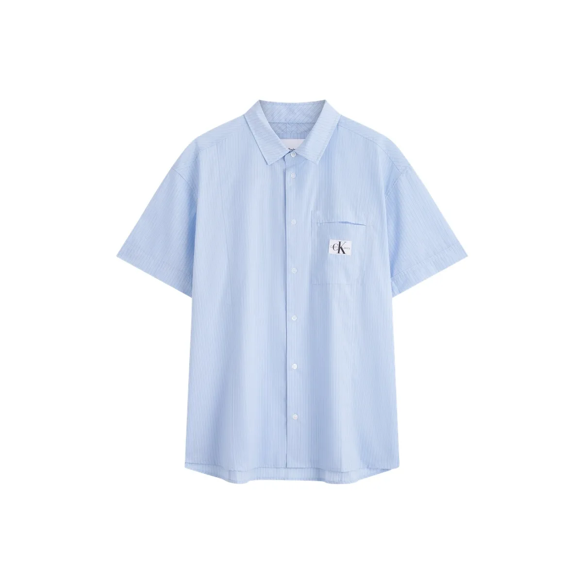 CALVIN KLEIN Рубашка Мужская Синяя Основа Полосы