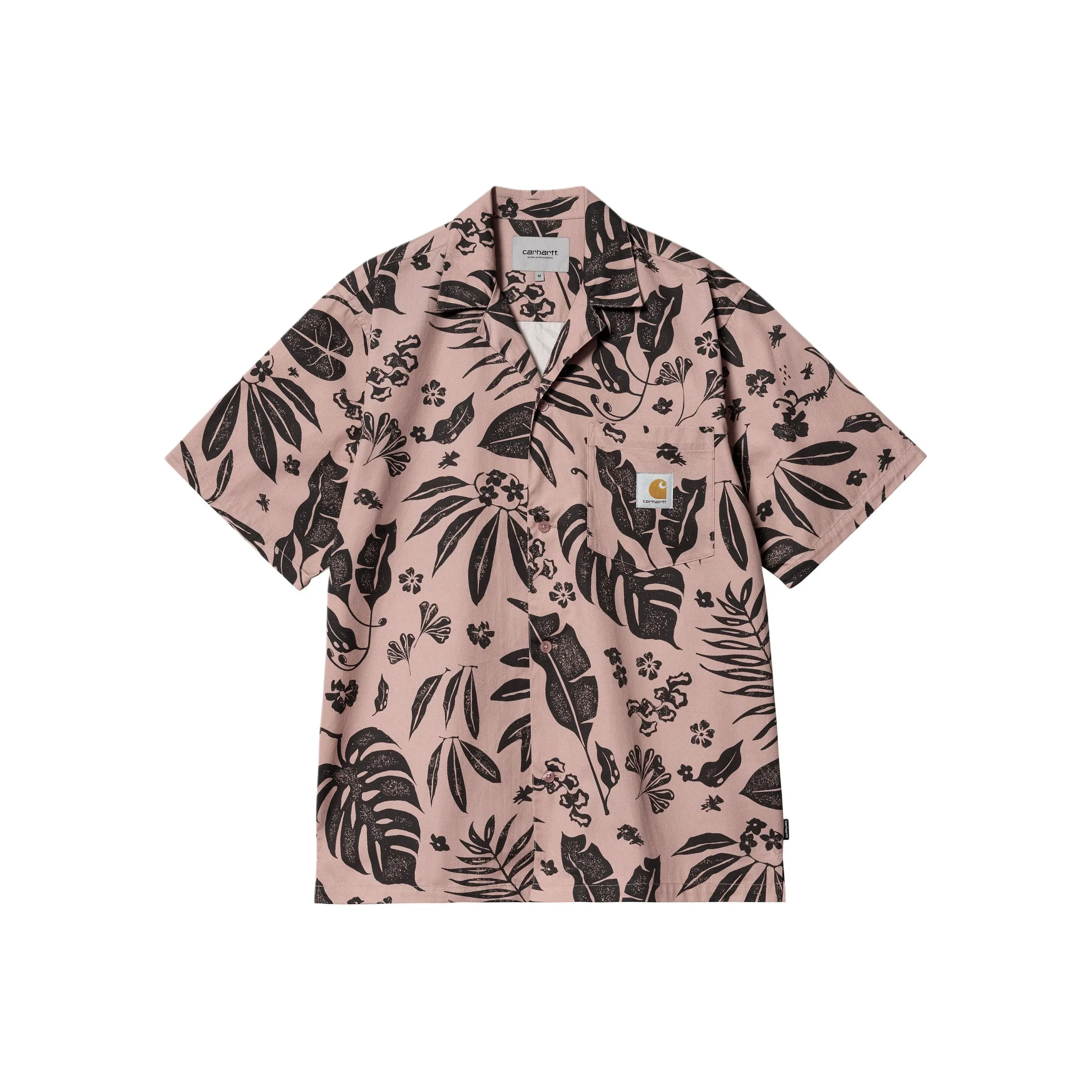 Carhartt WIP SS24 S/S Woodblock Shirt Men's Pink