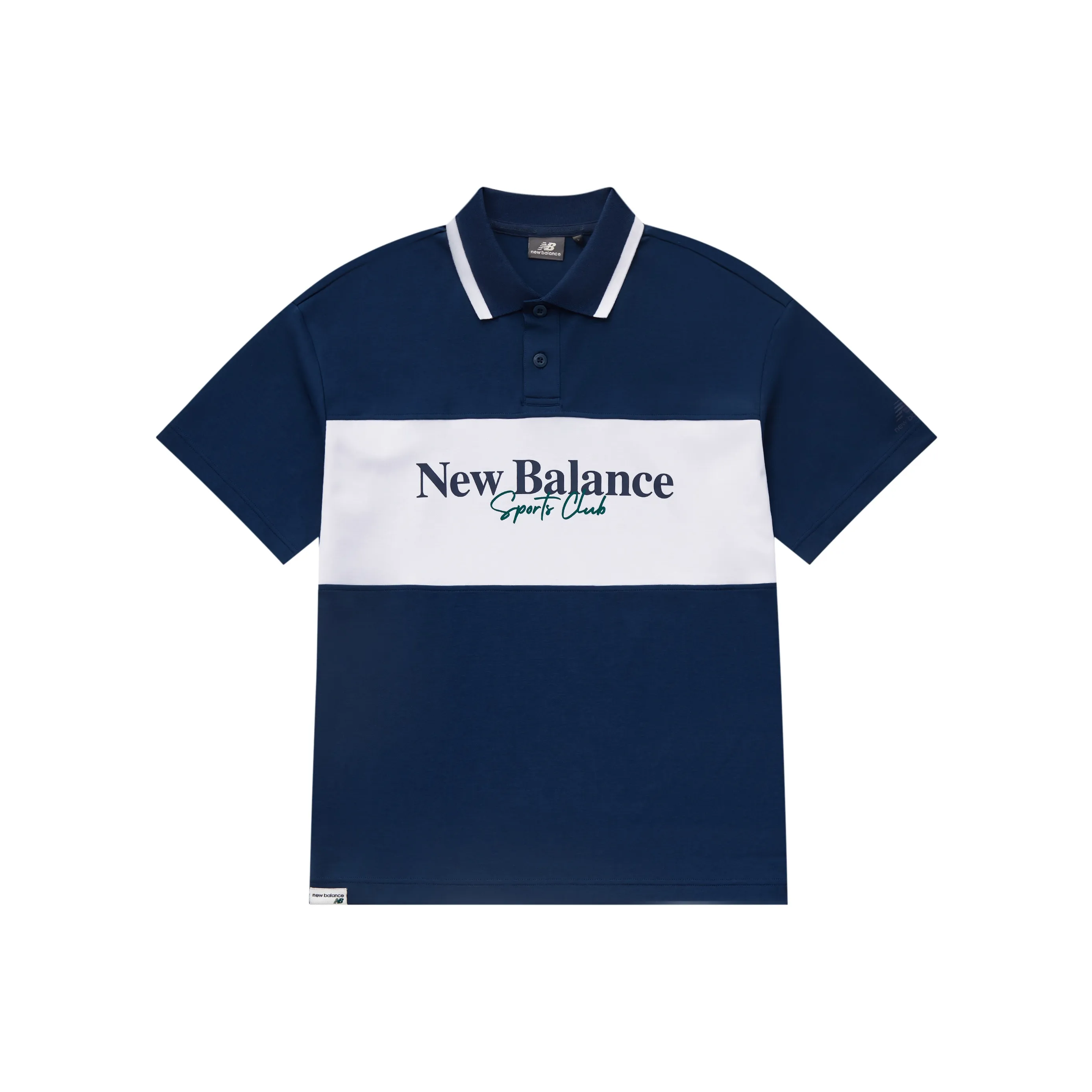 New Balance совместное брендирование Поло Мужское Синее