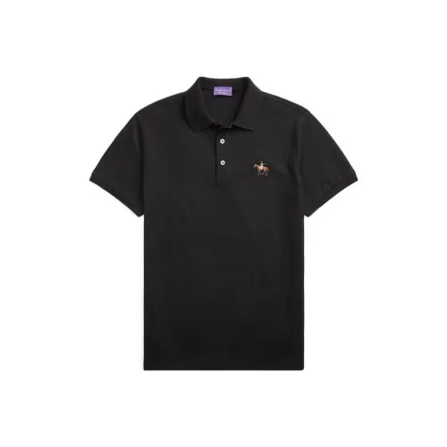 Ralph Lauren Purple Label Мужское Поло Черного Цвета