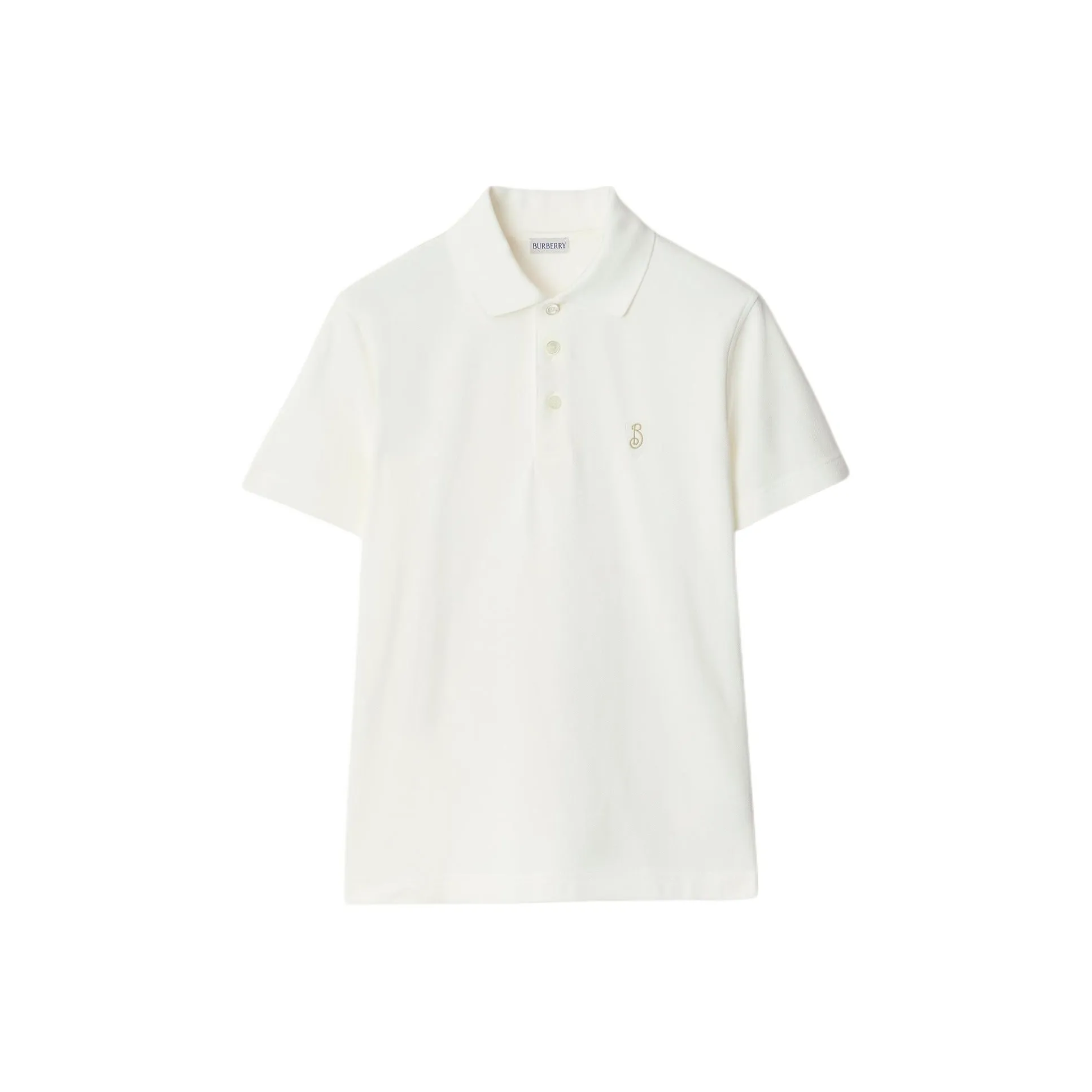 Burberry FW24 Поло Мужское Мел Белый