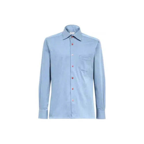 KITON Синие Мужские Рубашки