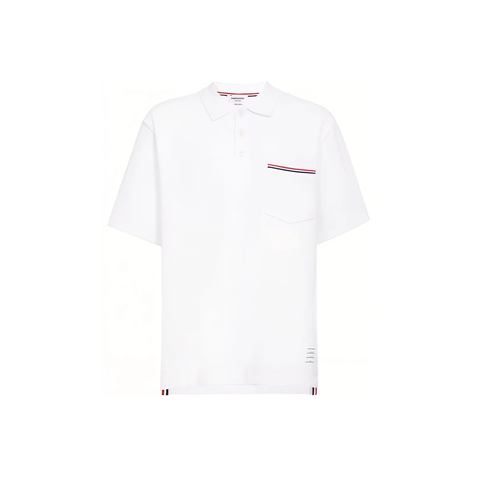 THOM BROWNE Rwb Pocket Trim Polo Shirt