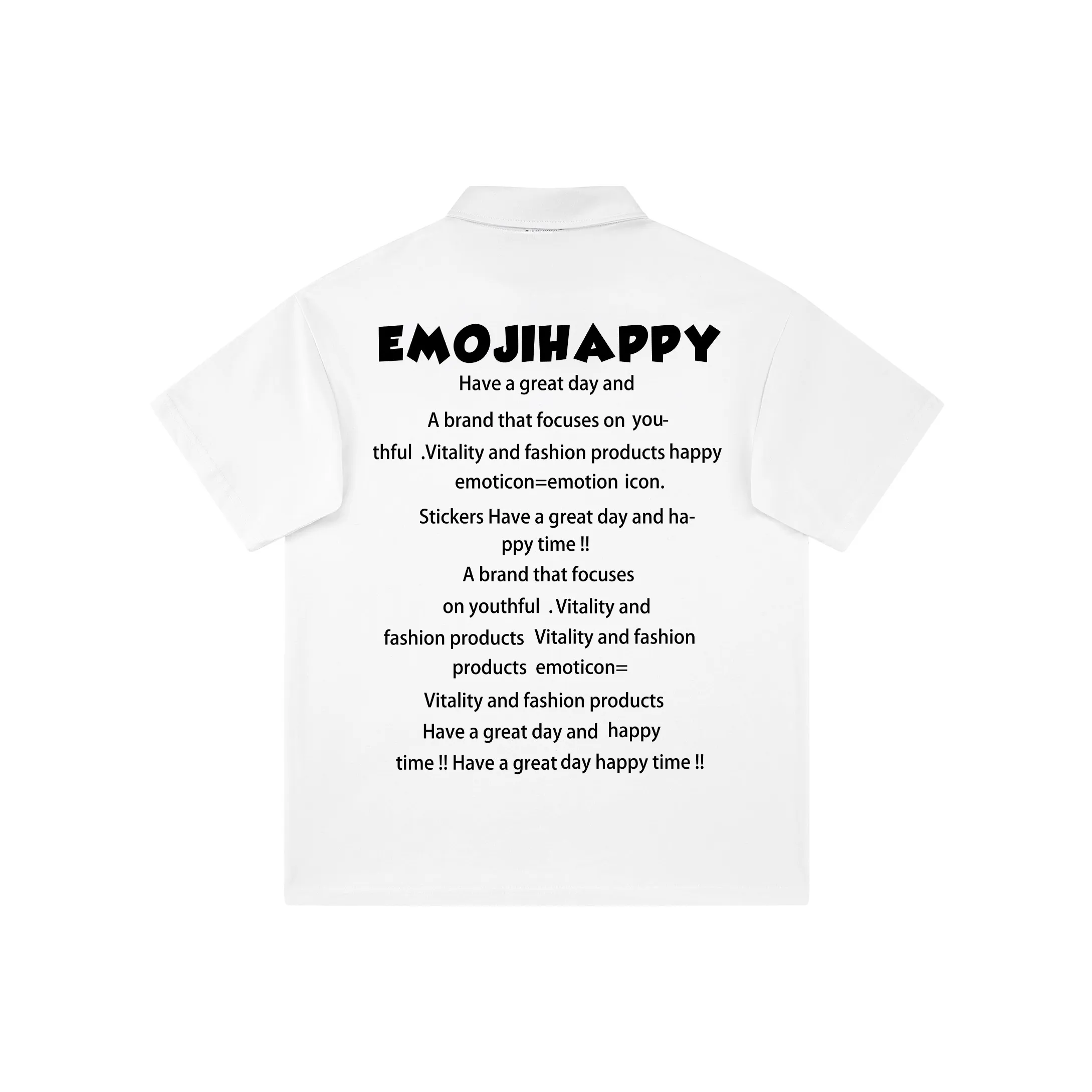 Emoji Short Sleeved Polo Shirt Unisex