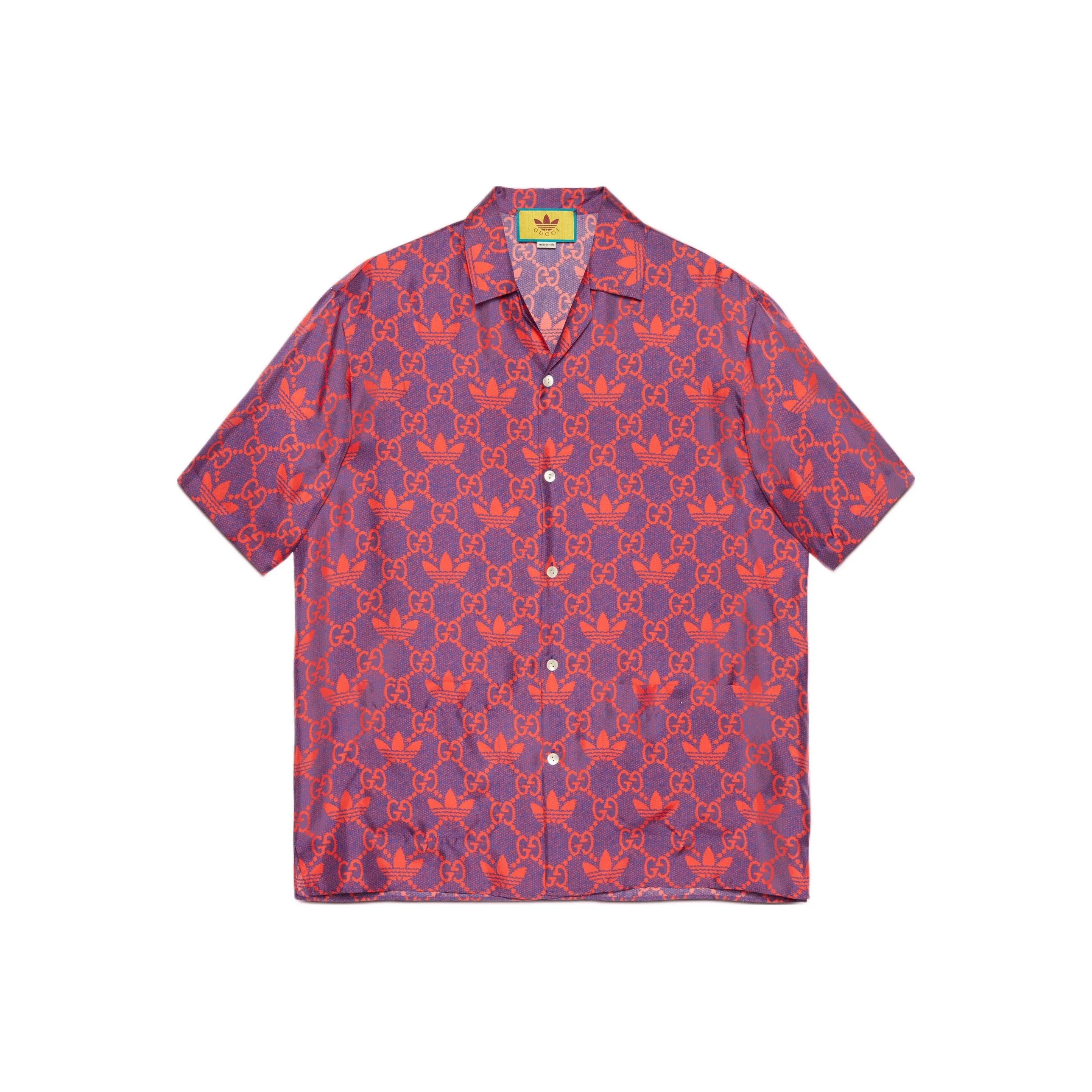 GUCCI X Adidas Macro Gg Bowling Shirt