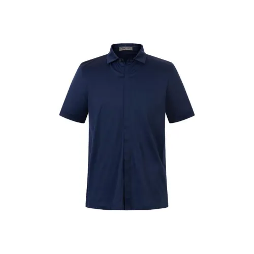 Corneliani Мужское Поло Темно-синего цвета
