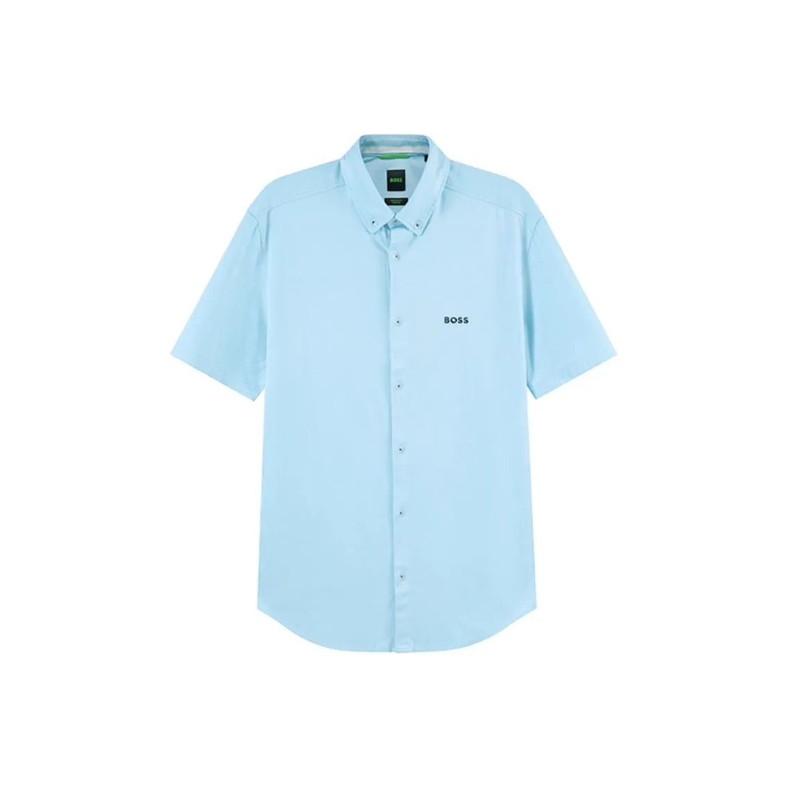 Hugo Boss Короткий рукав рубашка мужская светло-синяя