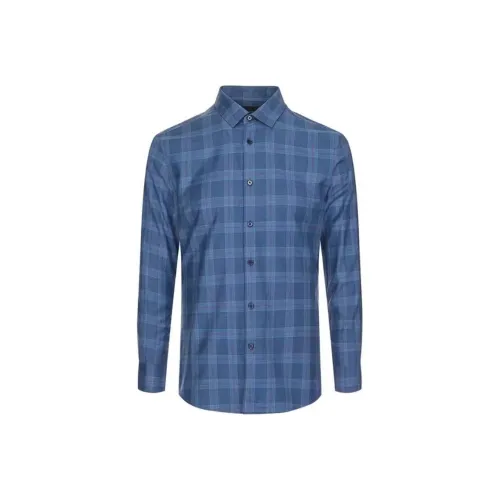 BRAUN BUFFEL Blue Мужские Рубашки