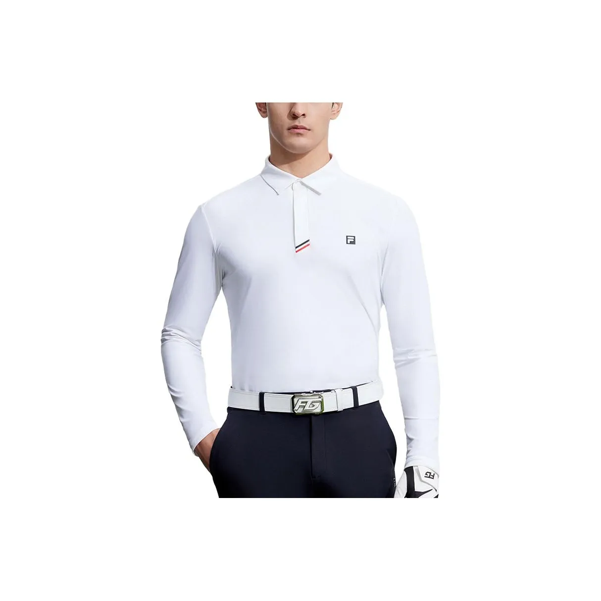 FILA Golf Series Polo Shirts Men's Jade White