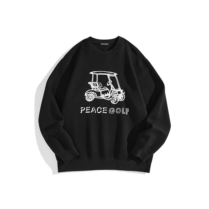 PEACEBIRD MEN Черный Серый 1 Свободный крой Мужские Свитшоты