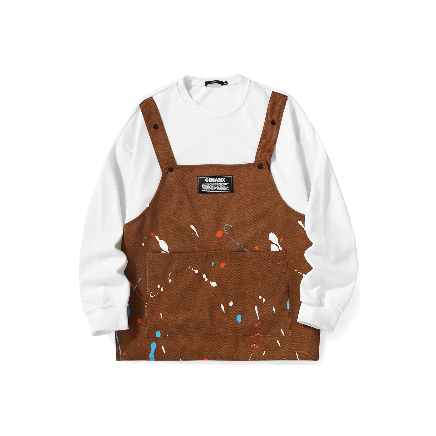 GENANX Sweatshirts Unisex White
