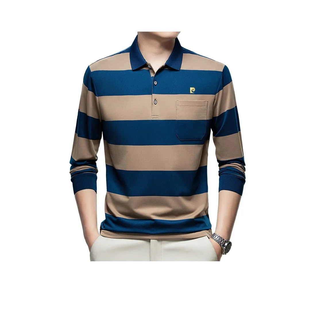 PIERRE CARDIN Поло Мужское Королевский Синий