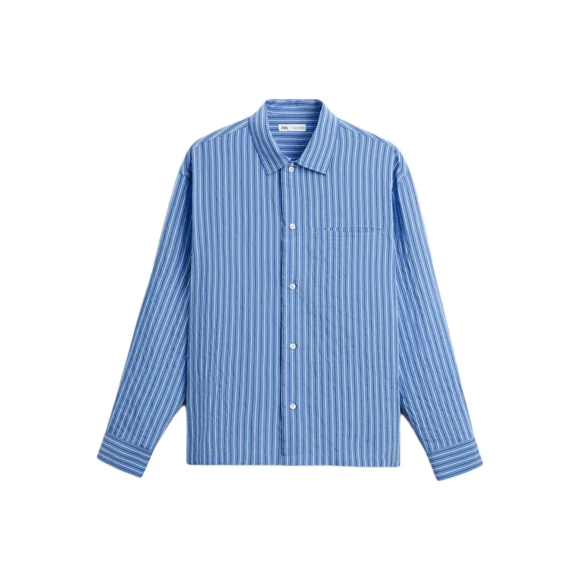 ZARA Синие/Белые Мужские Рубашки