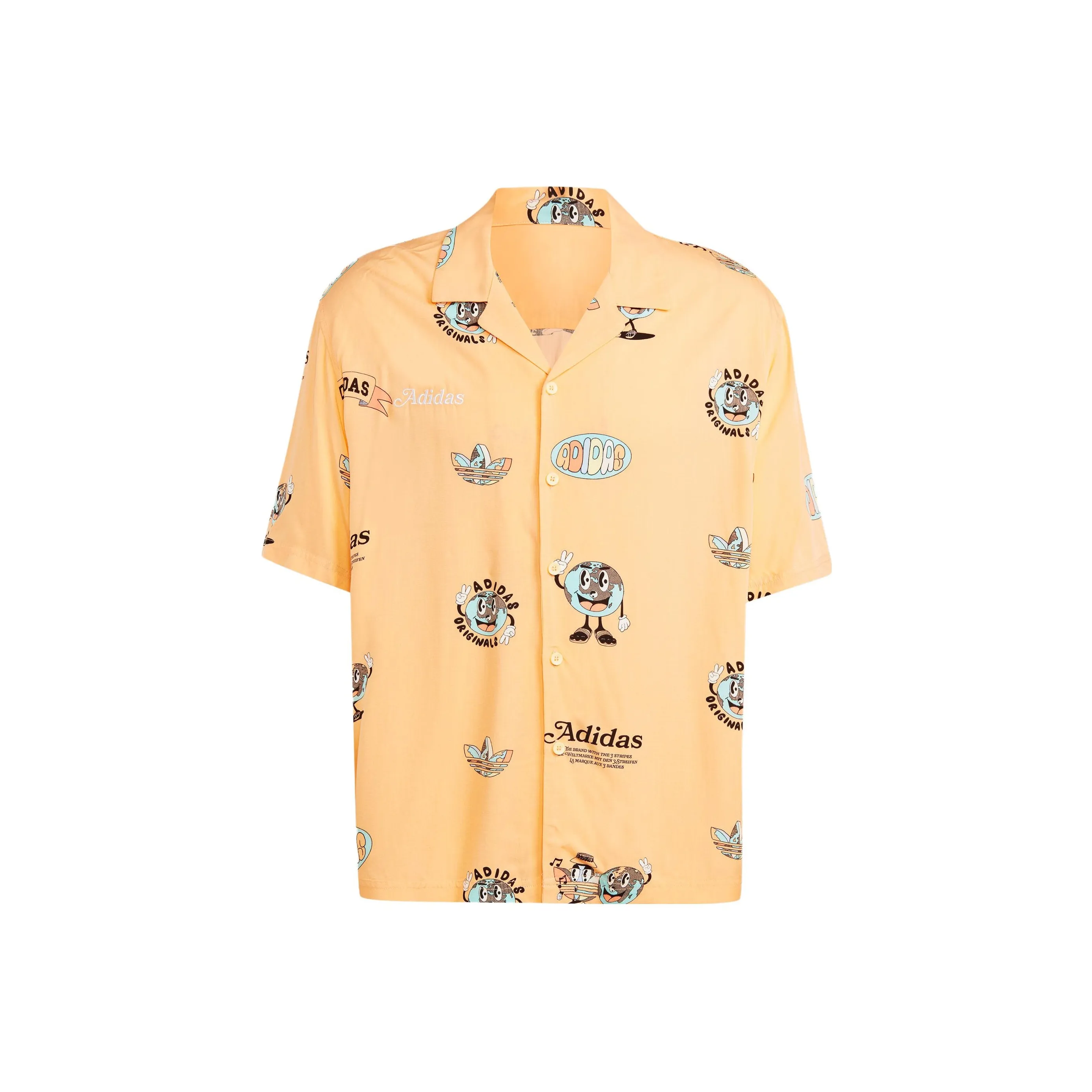 Adidas Originals ENJOY RESORT Shirts Men Acidic Orange Yellow