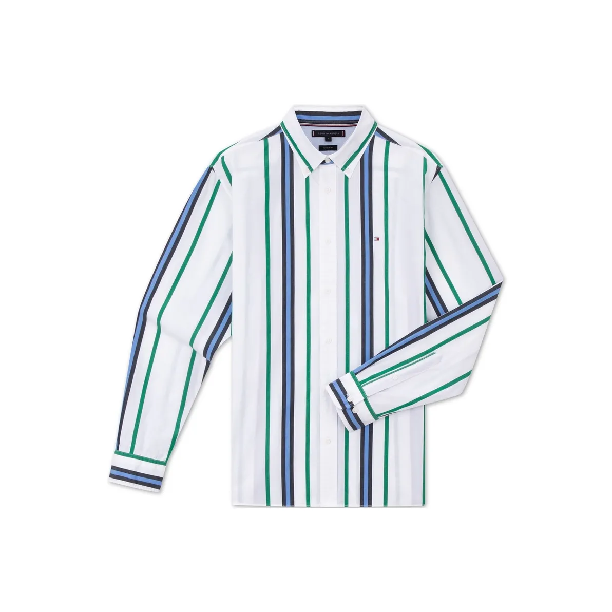 Tommy Hilfiger Shirts Men Blue, Green, White Stripes 0CD
