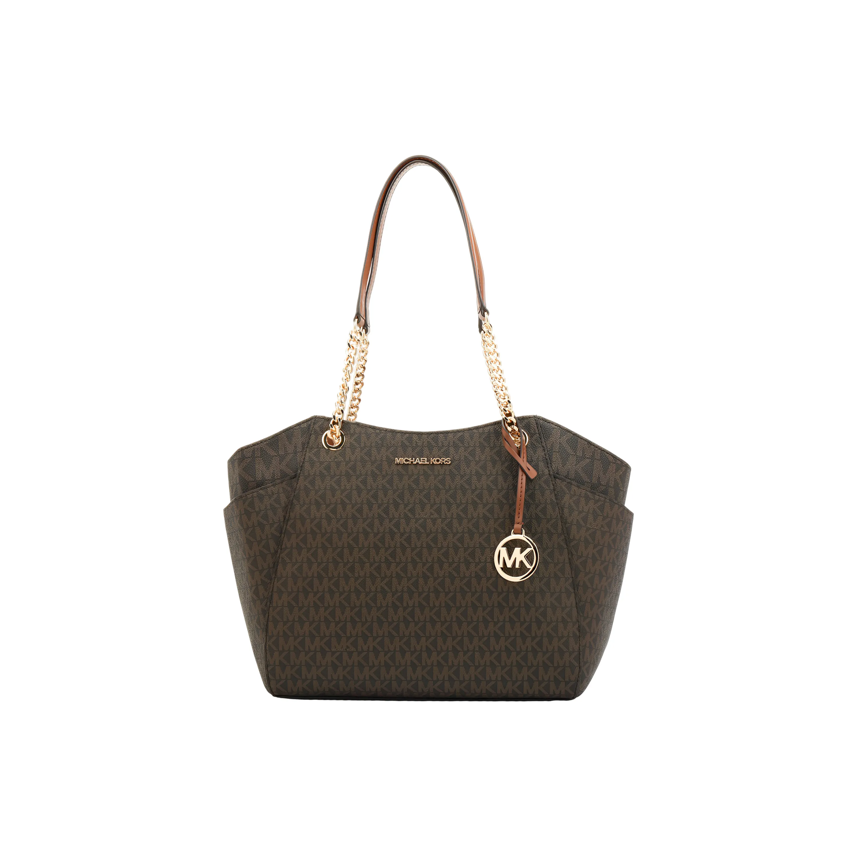 MICHAEL KORS Polyester Handbag Shoulder Bag Large Size Women's Brown