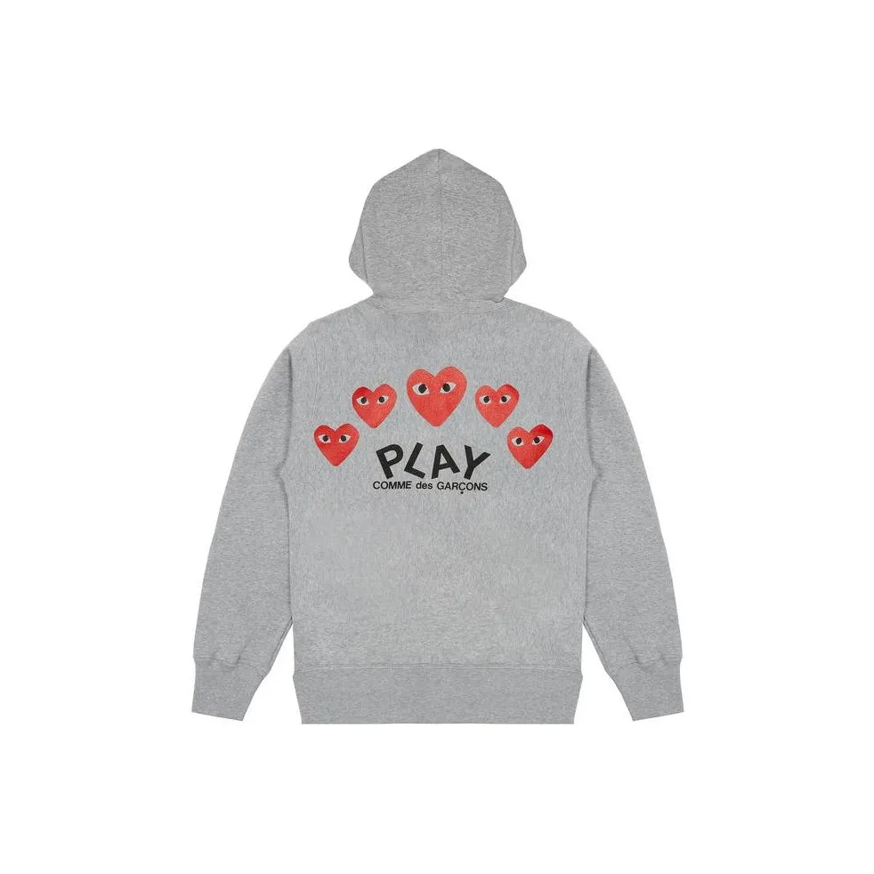 CDG Play SS24 Свитшот Унисекс Топ Серый