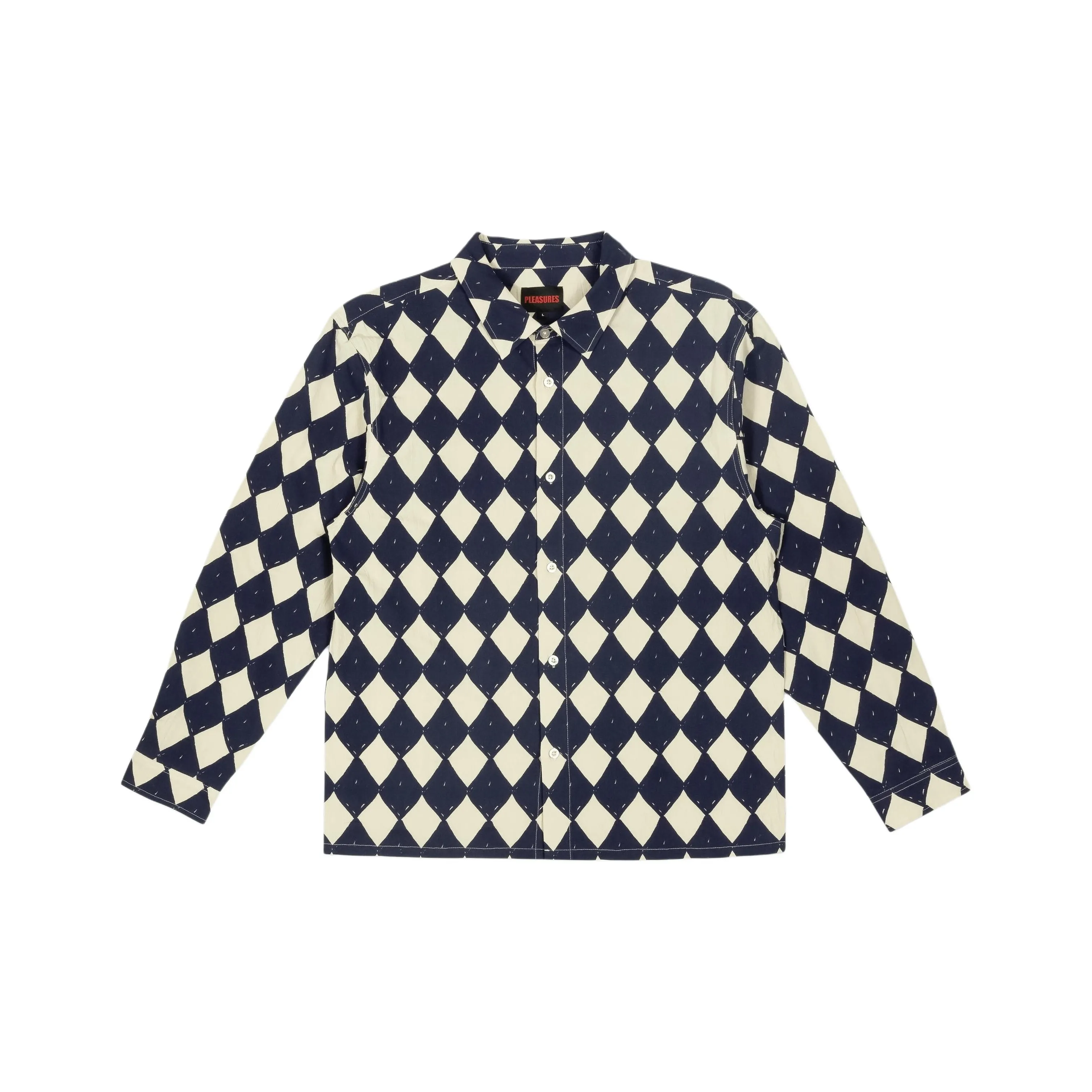 PLEASURES Рубашка Унисекс Морской Синий