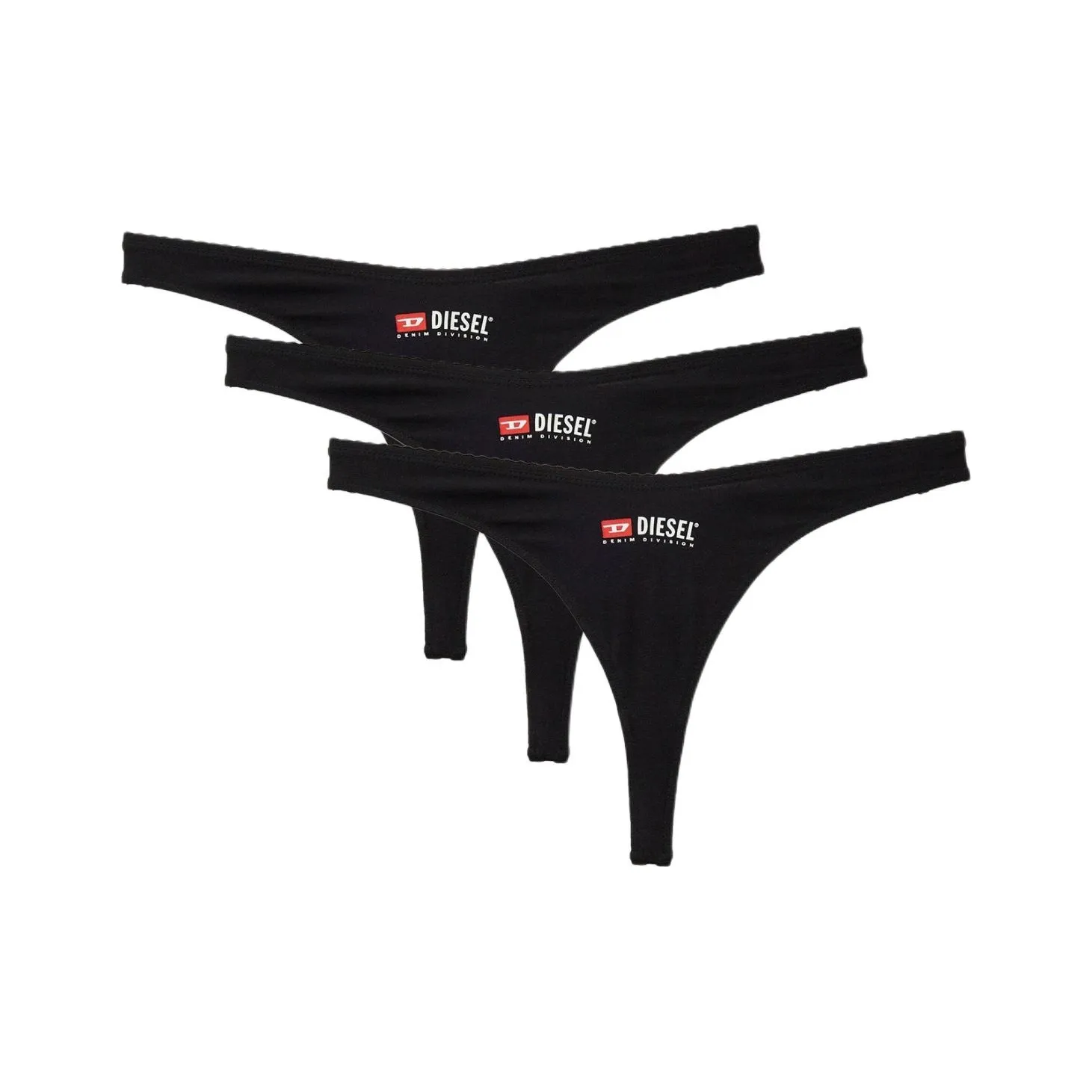 DIESEL Стринг Женские 3 упаковки Черный