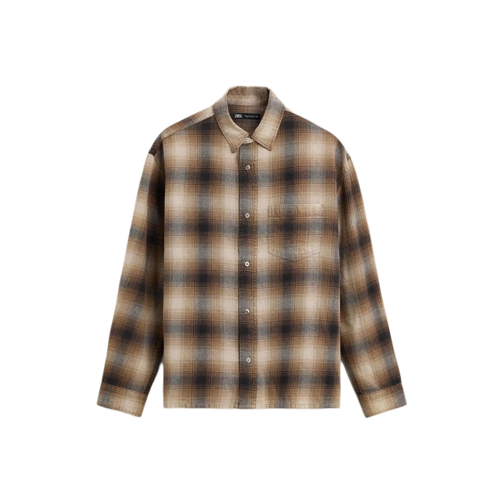 ZARA Shirts Men's Brown