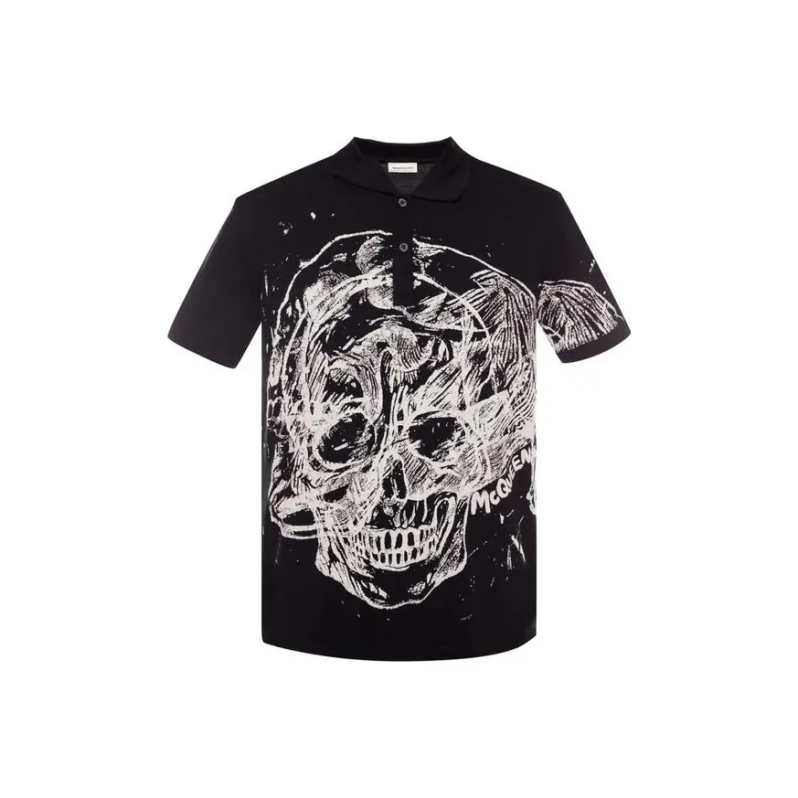 Alexander McQueen SS23 Polo Shirt Men's Black