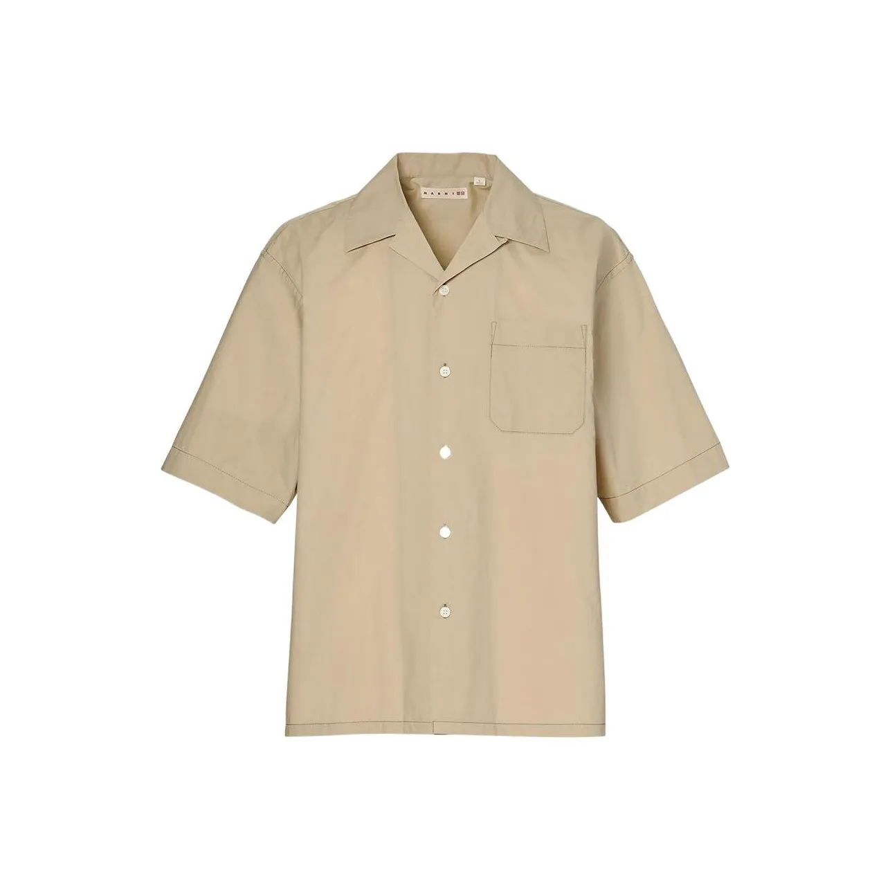 Uniqlo Marni Совместный бренд Co Branding Рубашка Мужская Бежевая