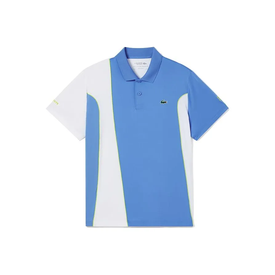 LACOSTE Djokovic Collaboration Polo Shirts Men's Blue, White, Multicolor 26F