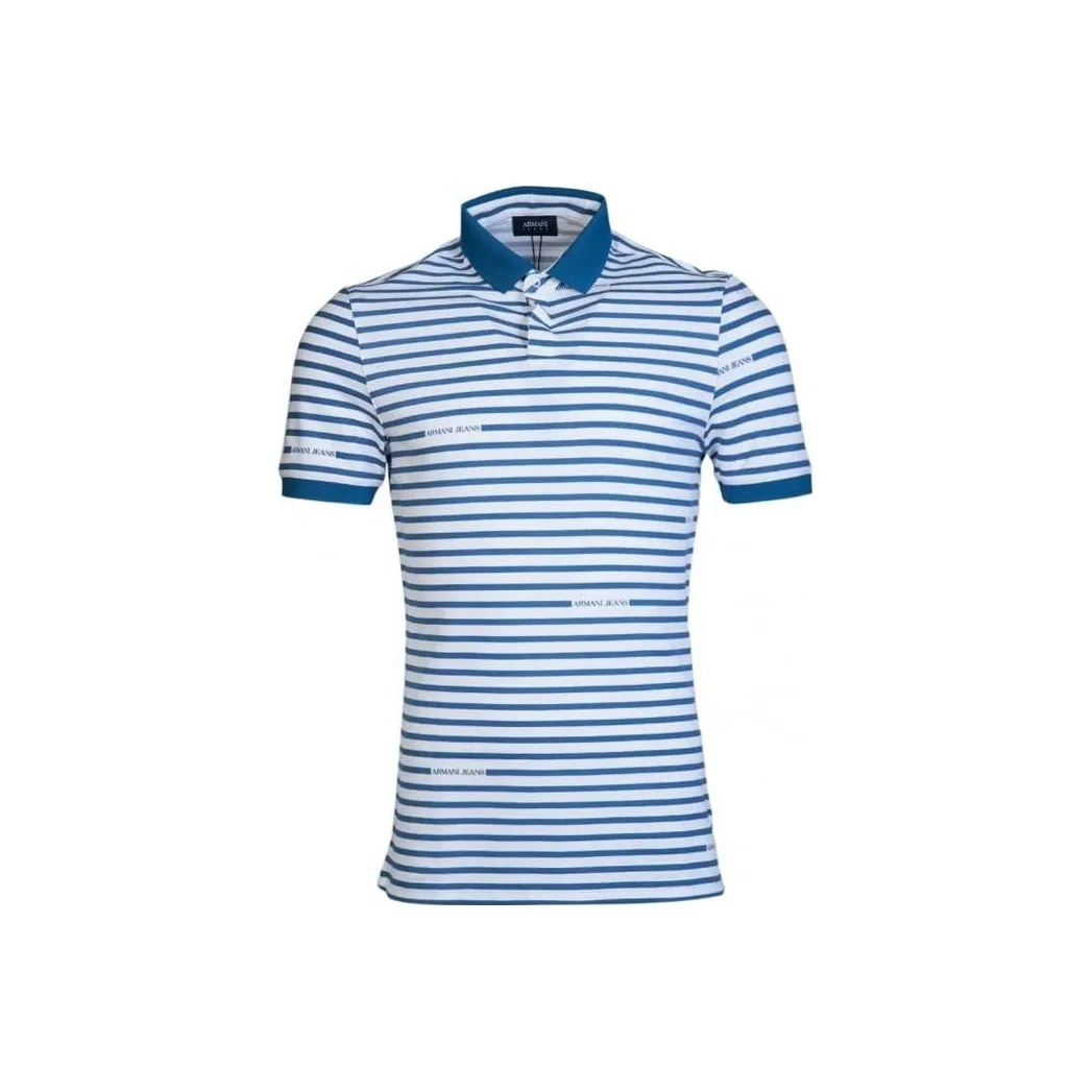 ARMANI JEANS Polo Shirts Men's Blue