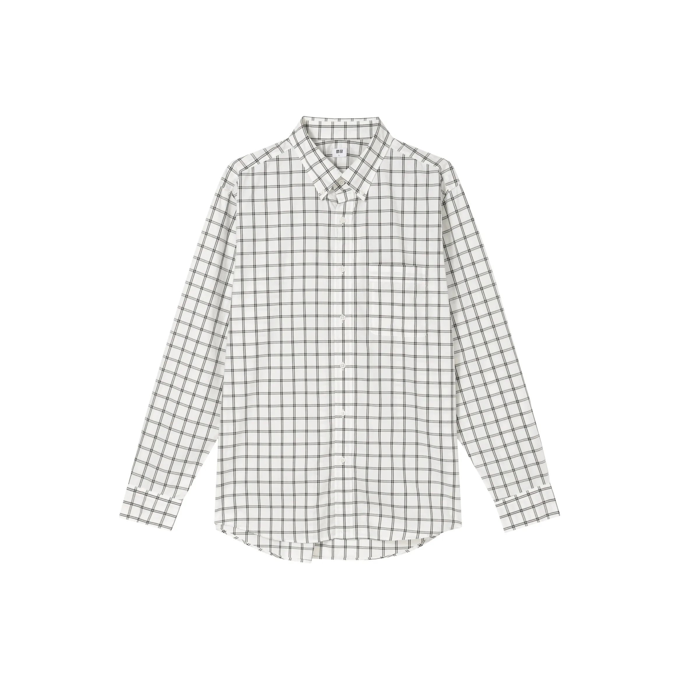 UNIQLO Сливочный Унисекс Рубашки