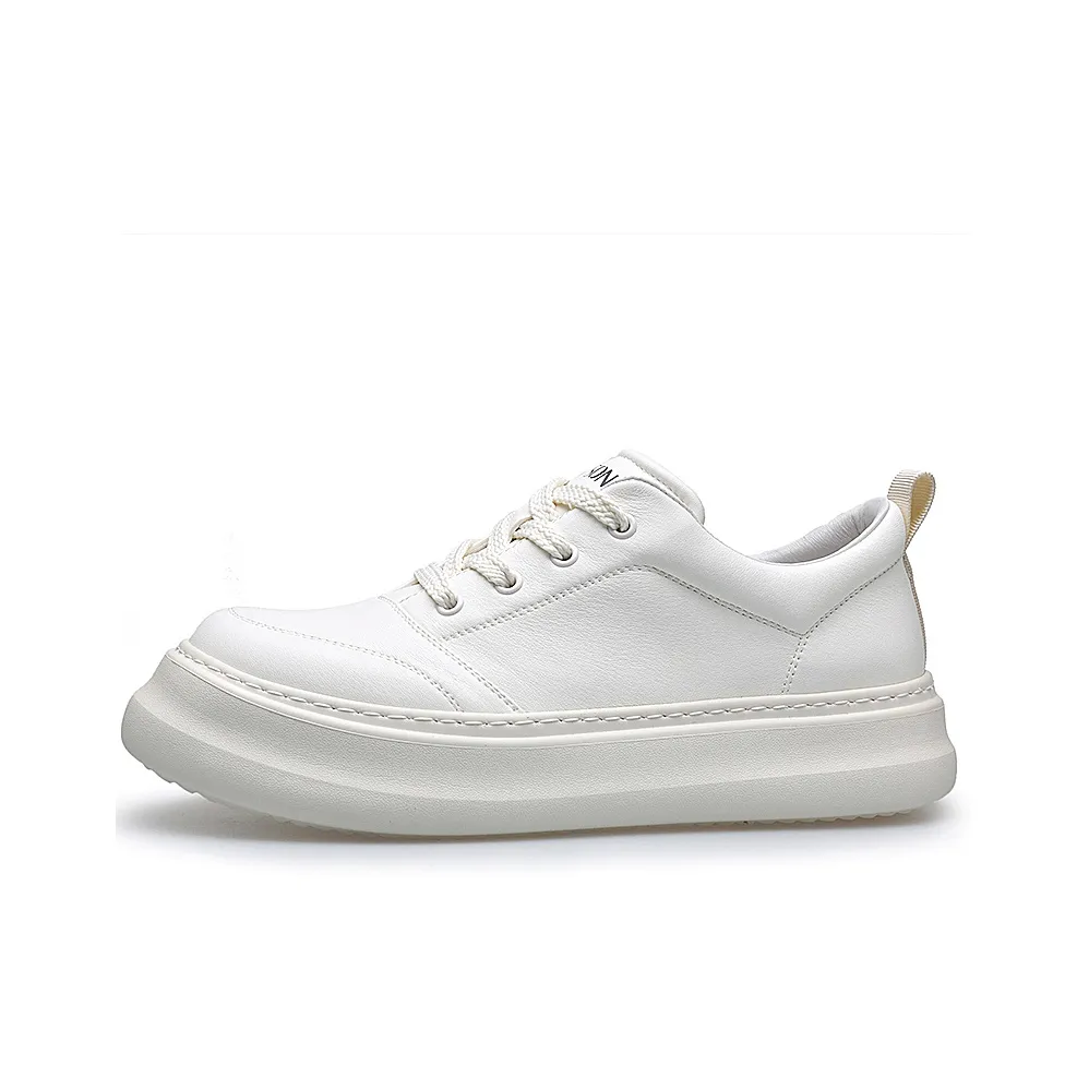 PT'SON Легкие Дышащие Увеличивающие Высоту Низкие Кроссовки для Скейтбординга Мужские Экрю