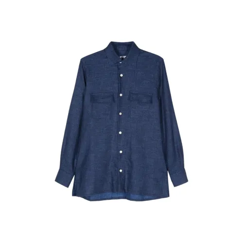 KITON Синие Мужские Рубашки