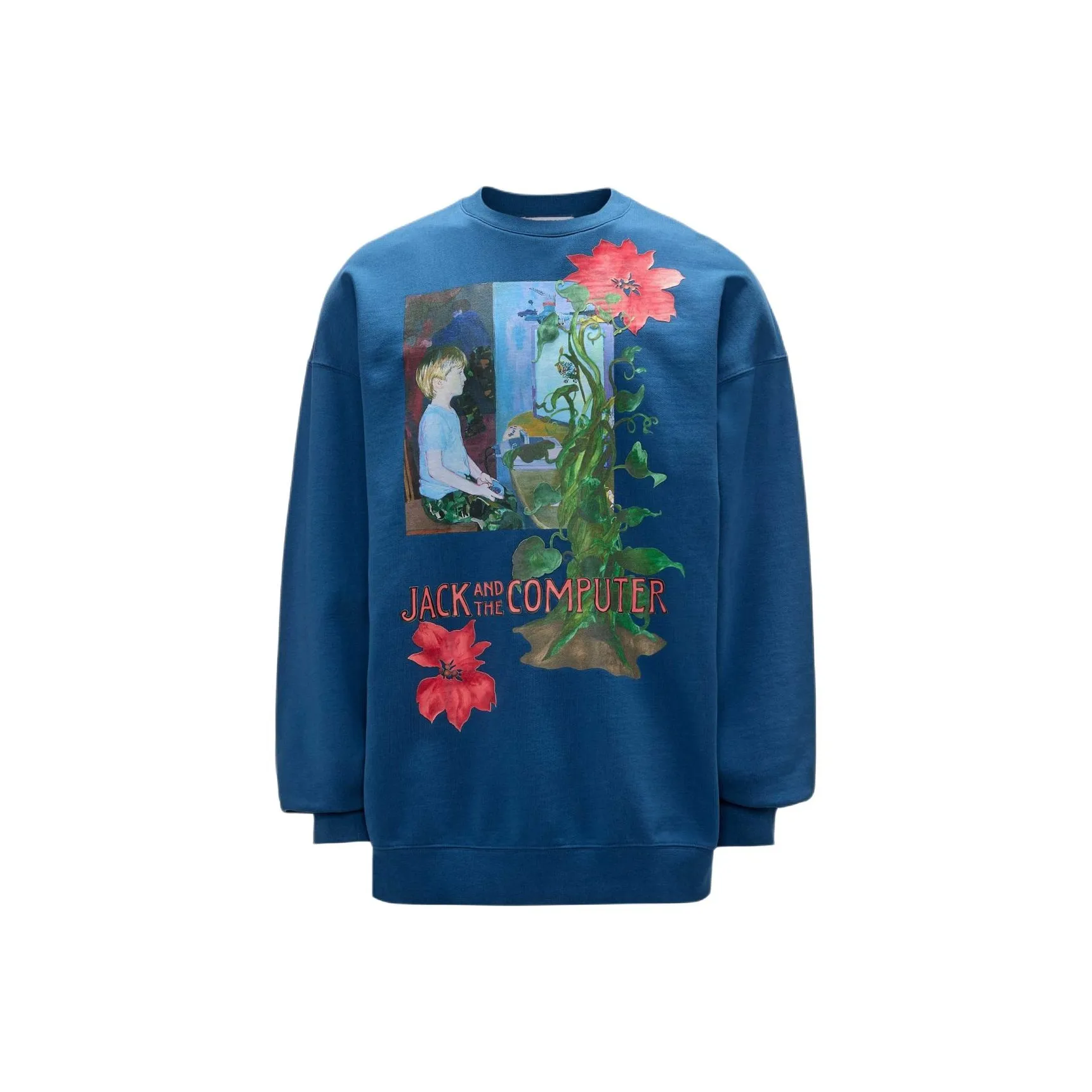 JW Anderson FW24 Свитшот Мужской Синий