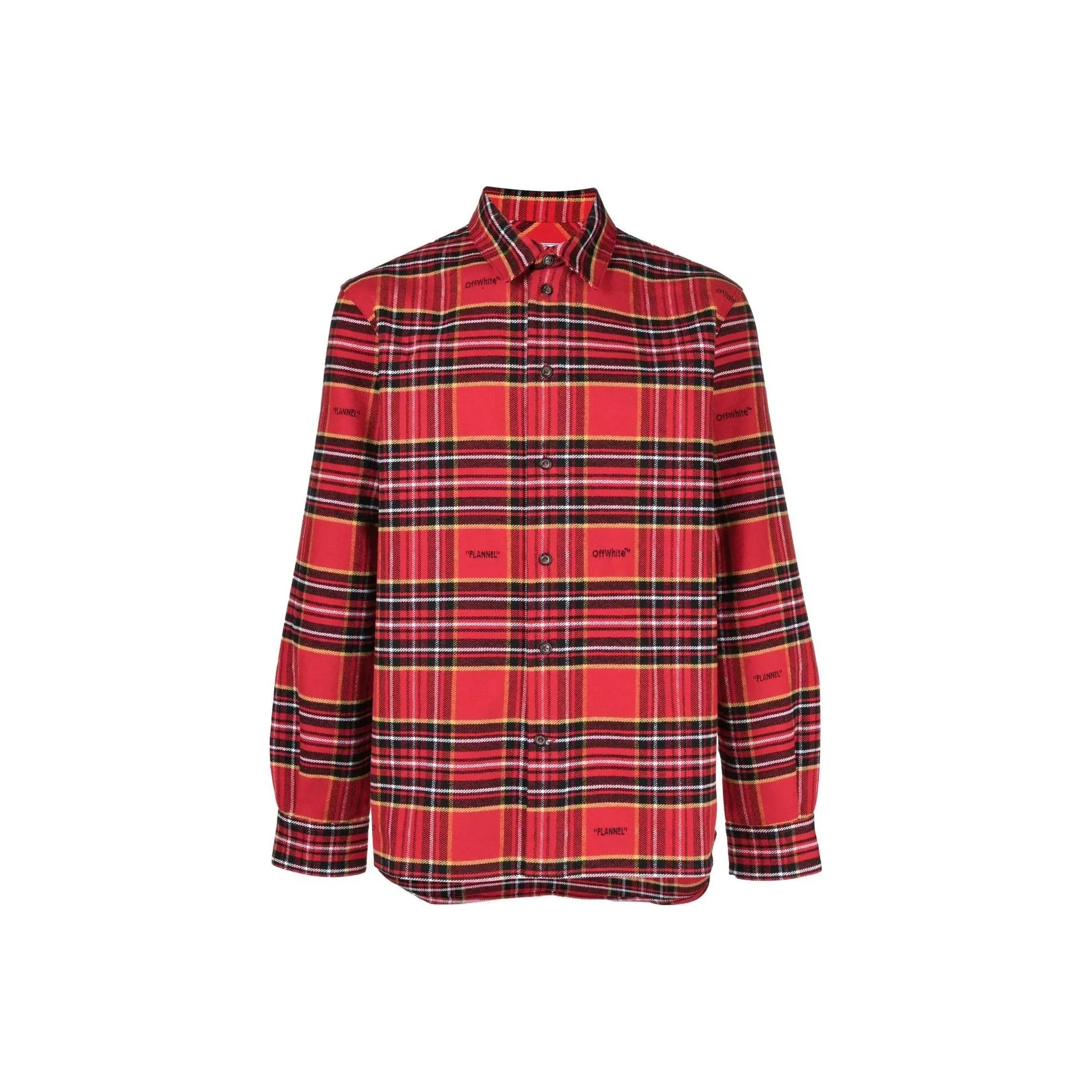 Off Белый Красный Мужские Рубашки