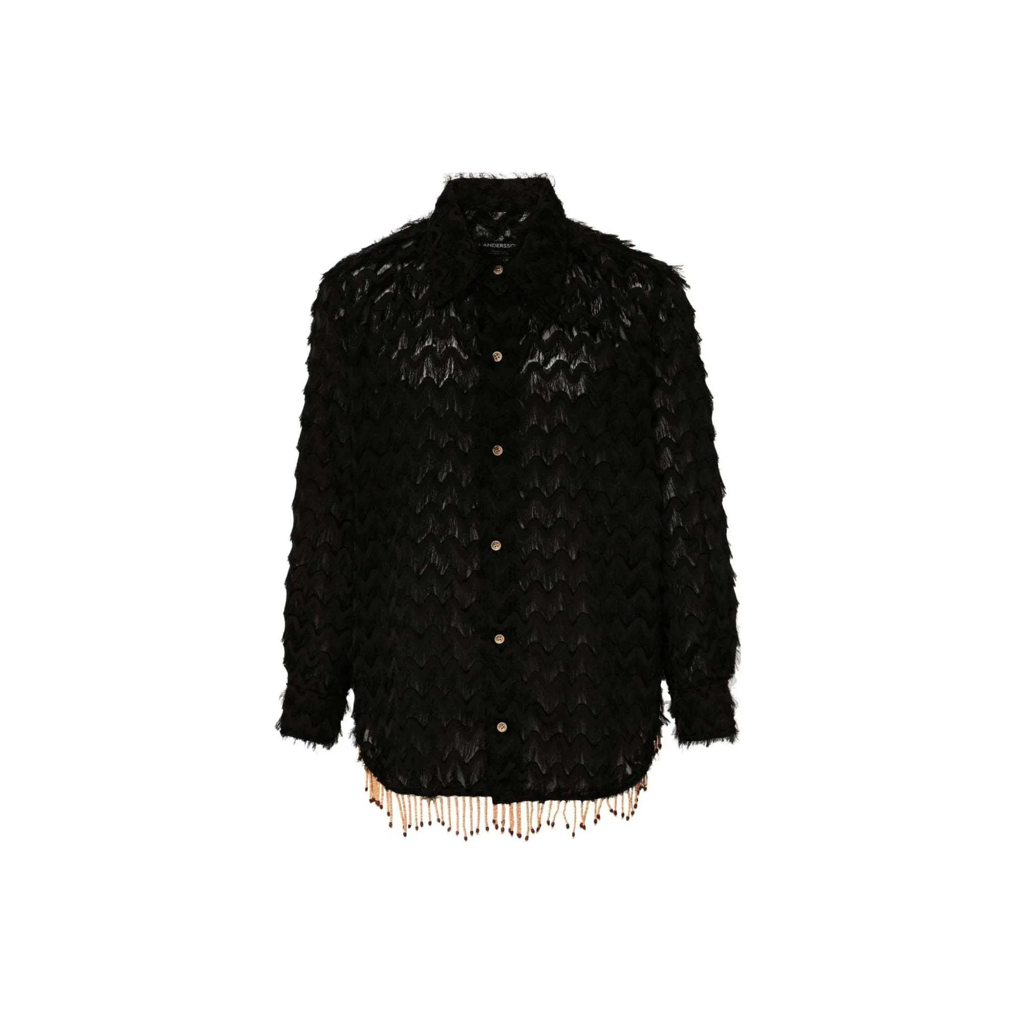 ANDERSSON BELL Bird Shaggy Button up Shirt