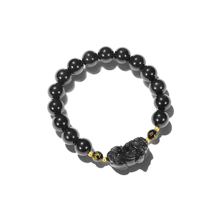 Yagu Obsidian Beaded Bracelet Unisex