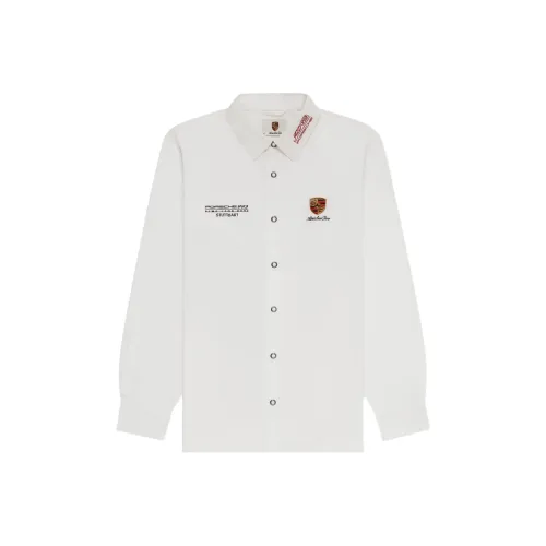 AIME LEON DORE Porsche Collaboration Белая Мужская Рубашка
