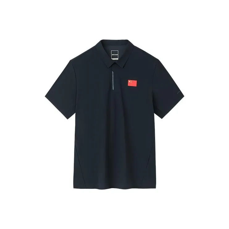 Anta Champion All Weather Series Polo Shirt Men's Night Sea Black