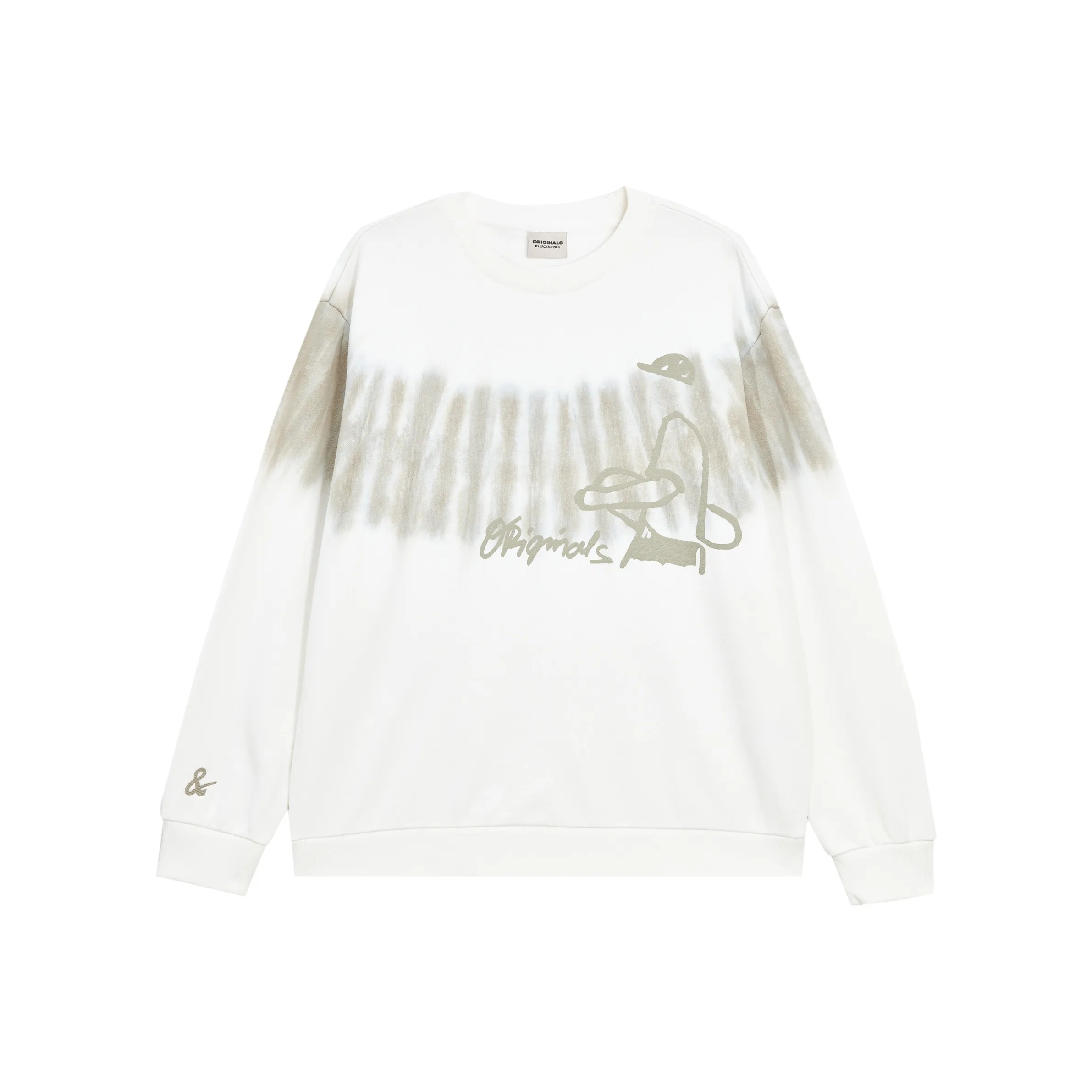 JACK JONES· Sweatshirt Men's White Cap Gray