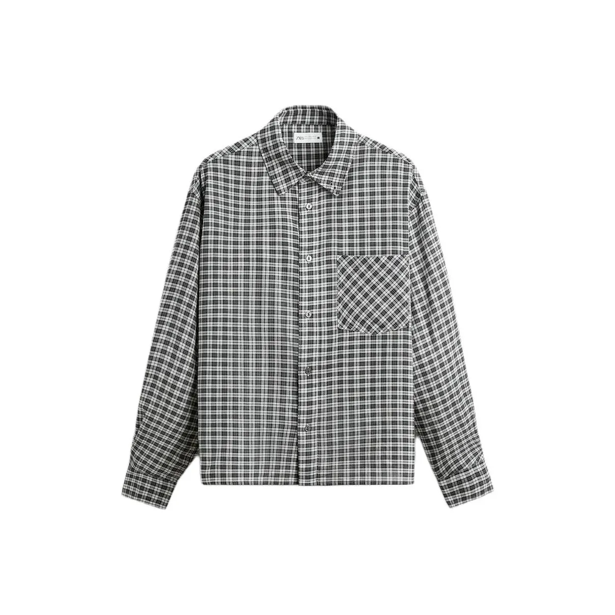 ZARA Черные/Белые Мужские Рубашки