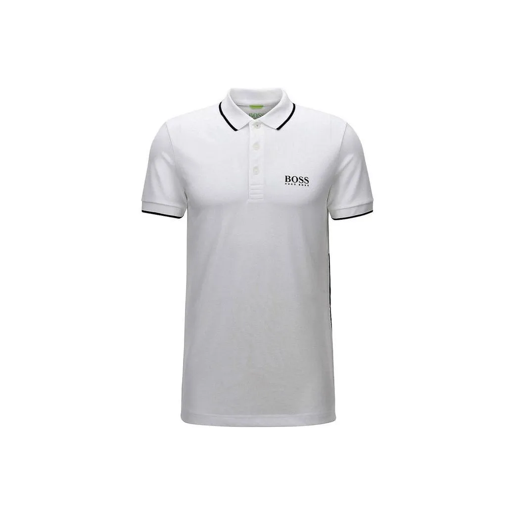 HUGO BOSS Polo Shirts Men's White