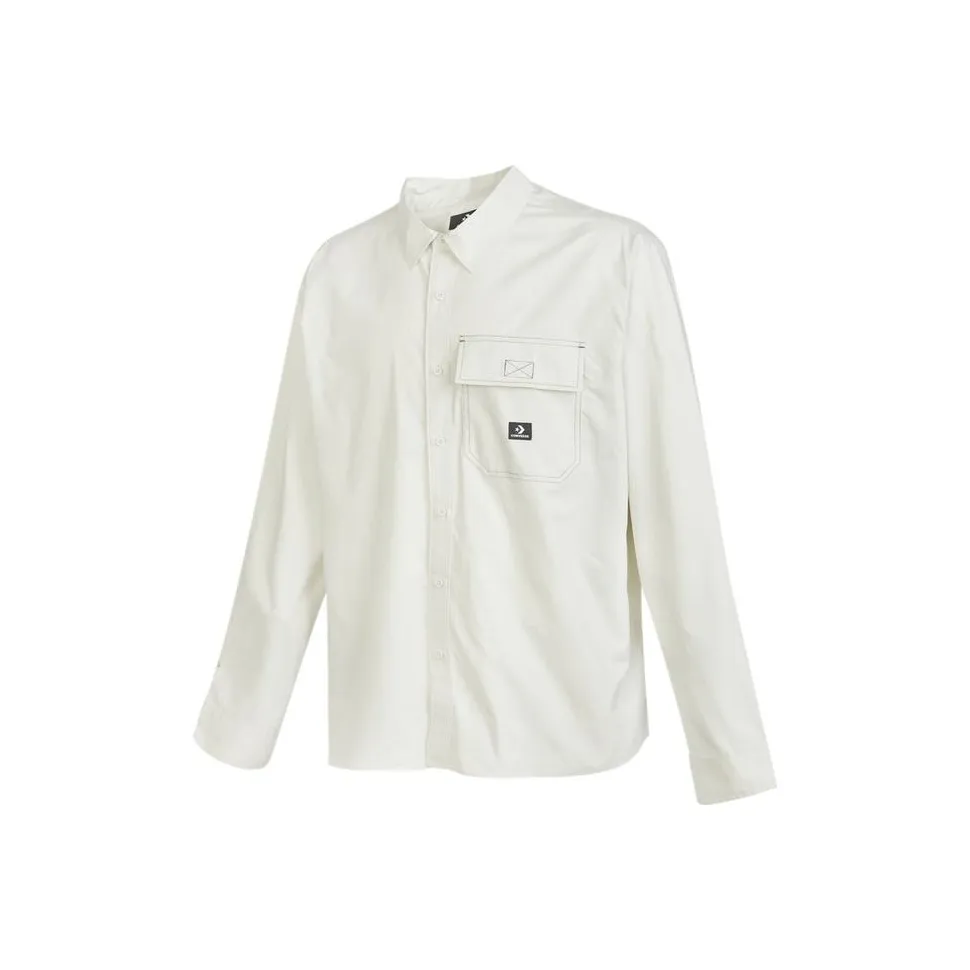Converse WOVEN BUTTON DOWN Shirts Men's White