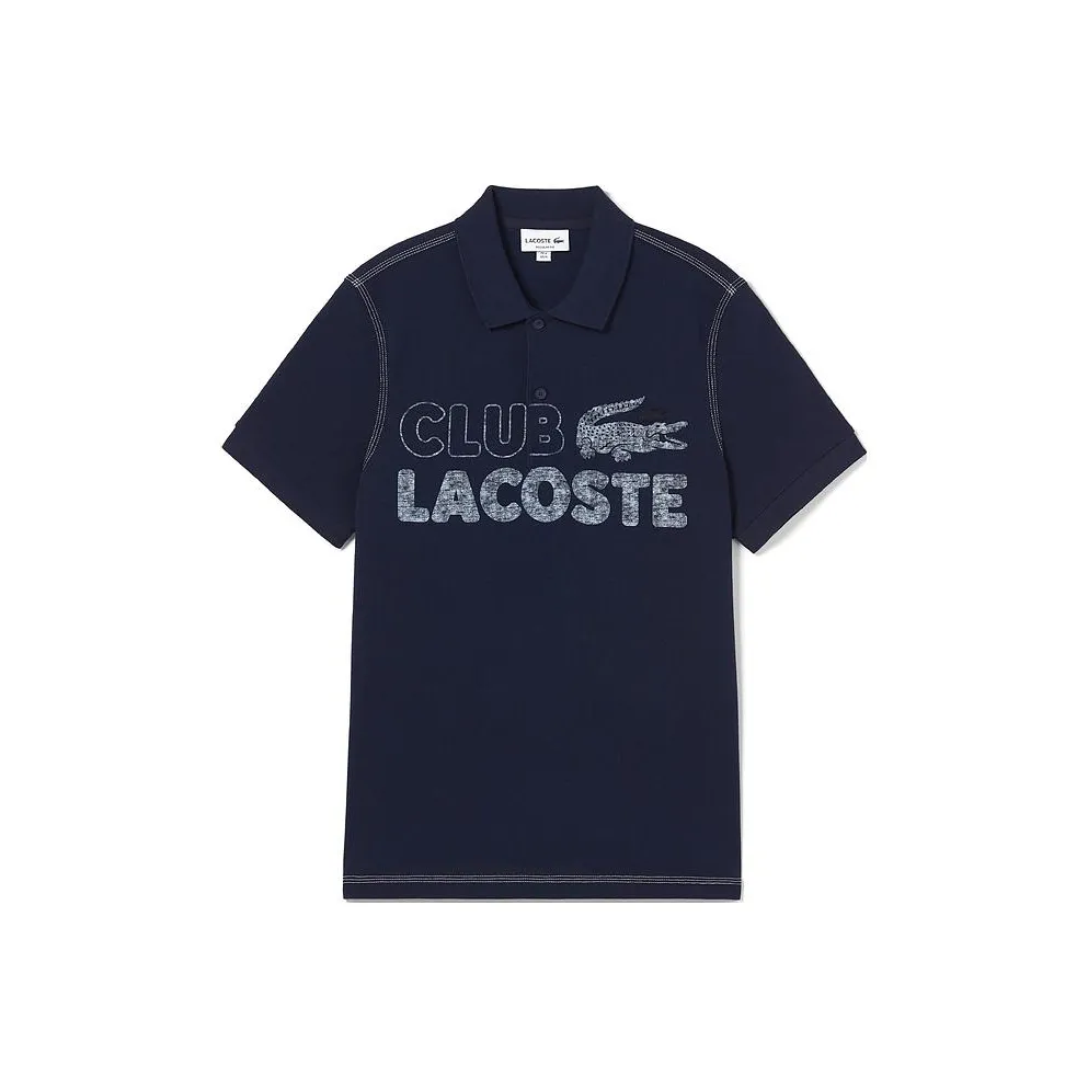 LACOSTE Темно-синяя мужская поло рубашка
