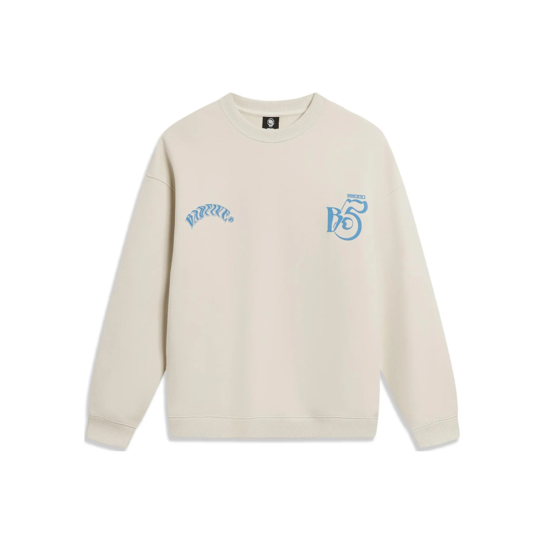 Li NING Badfive Свитшот Мужской Песочный Гравийный Серый