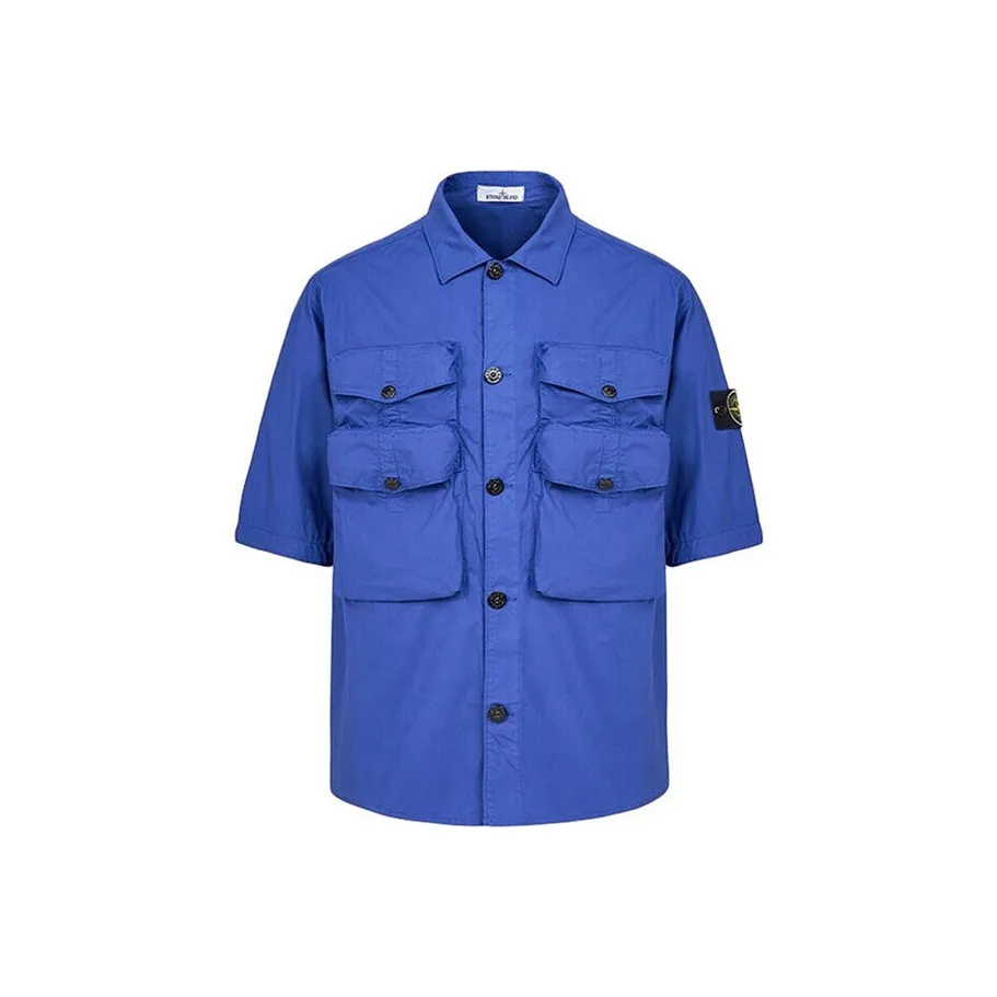 Stone Island Синий Фиолетовый Мужские Рубашки