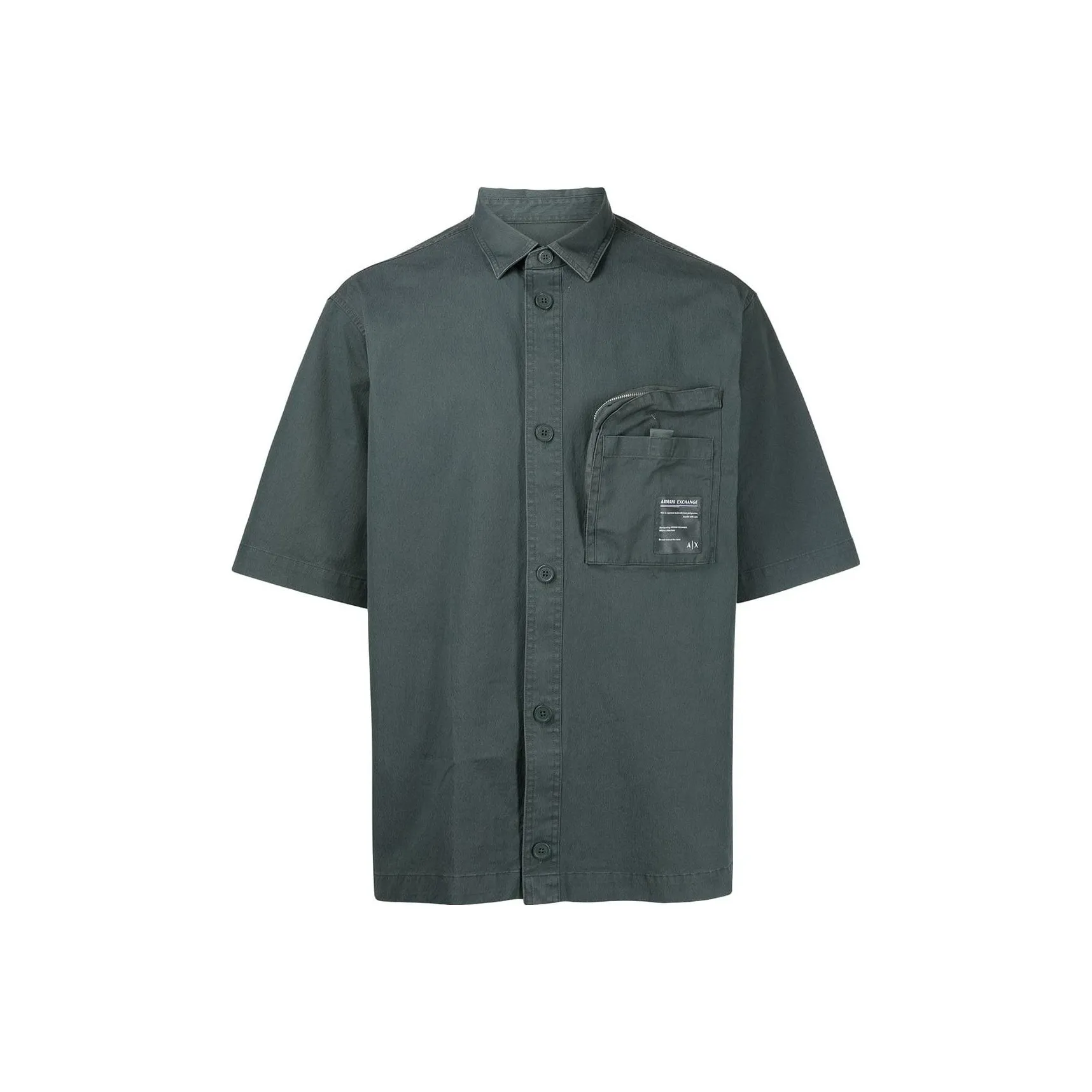 ARMANI EXCHANGEAE FW22 Рубашка Мужская Армейский Зеленый