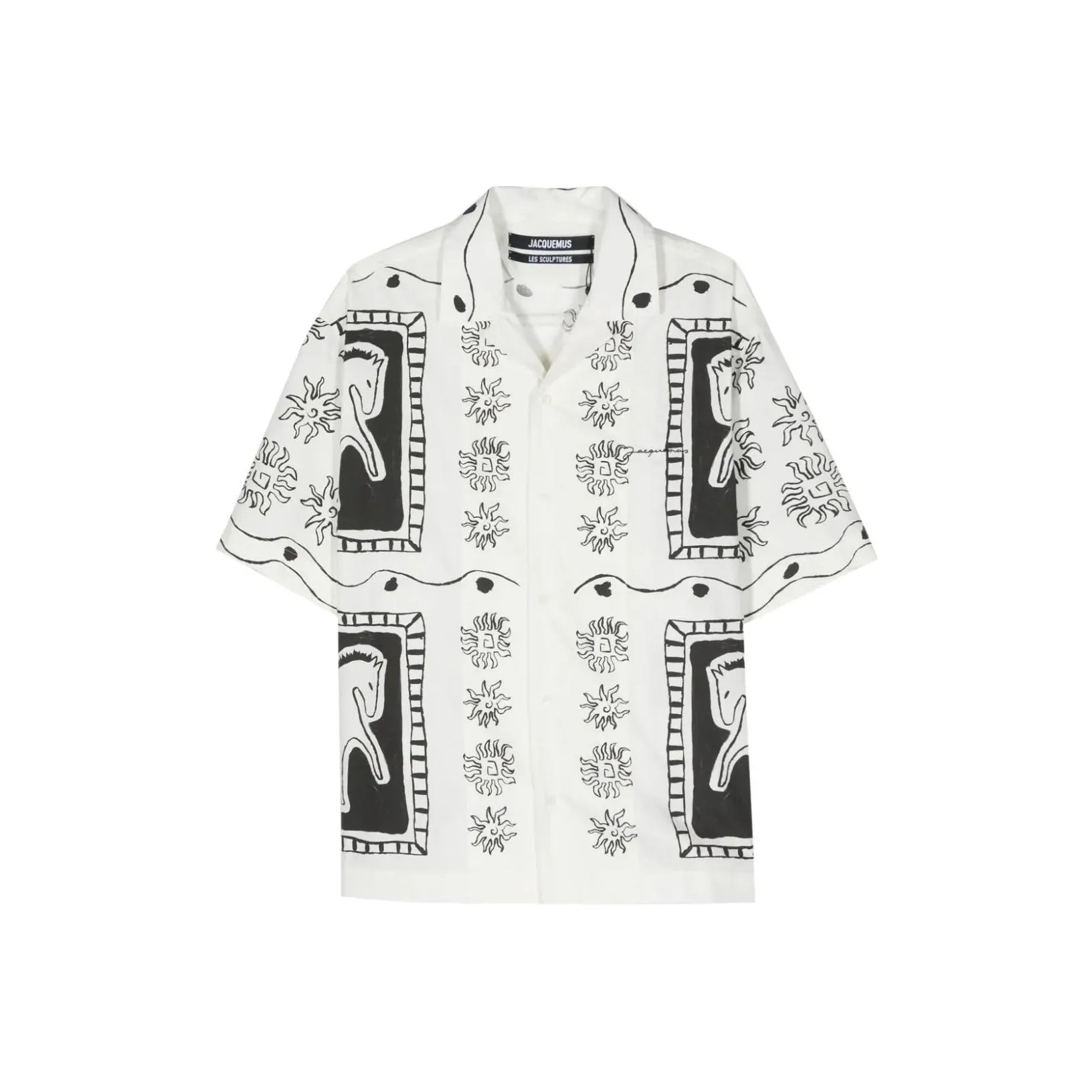 Jacquemus Jean Short Sleeve Horse Shirt